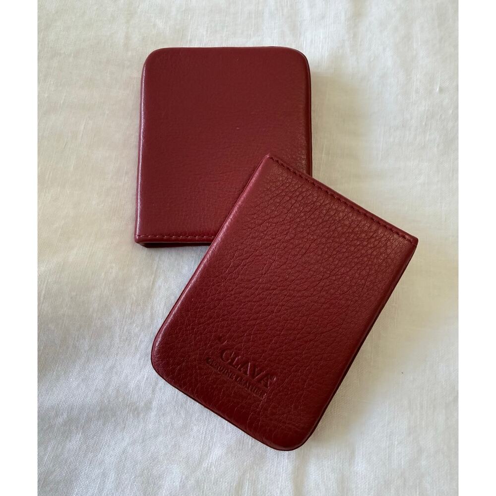 Clava | Red Slide Hard Sided Business Card Holder Case | Credit Cards Unisex